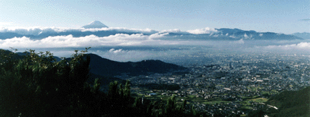 山から見た景色